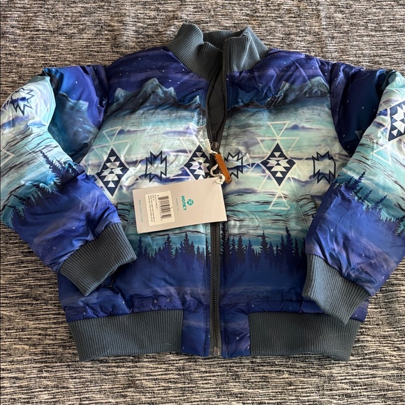 Hooey Other - Ladies Puffer Patterned Jacket